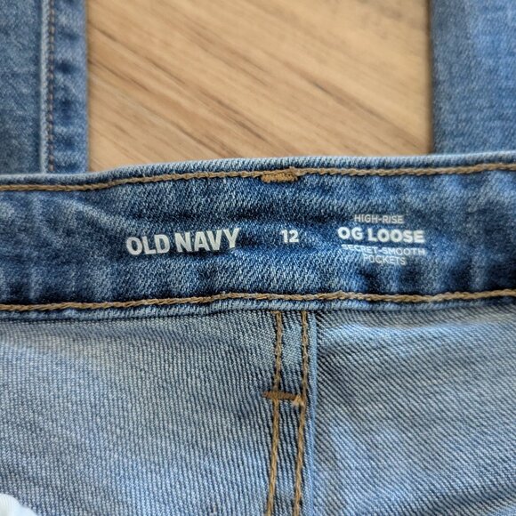 Old Navy High Rise Denim Blue Jeans, 12 - Picture 3 of 6